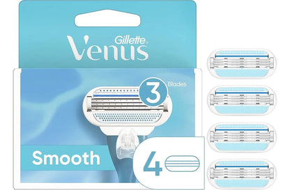 Gillette Venus Smooth Women's 3 Blades 4 Pack