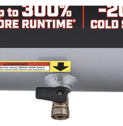 Compresor De Aire Sin Aceite De 4 Galones Y 200 PSI Fortress