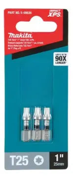 Brocas Torx T25 1 Pulg ImpactXPS Paquete 3 Pzs - Makita
