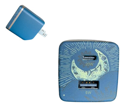 Cargador Rápido Pared 25W USB-A USB-C Luna - heyday