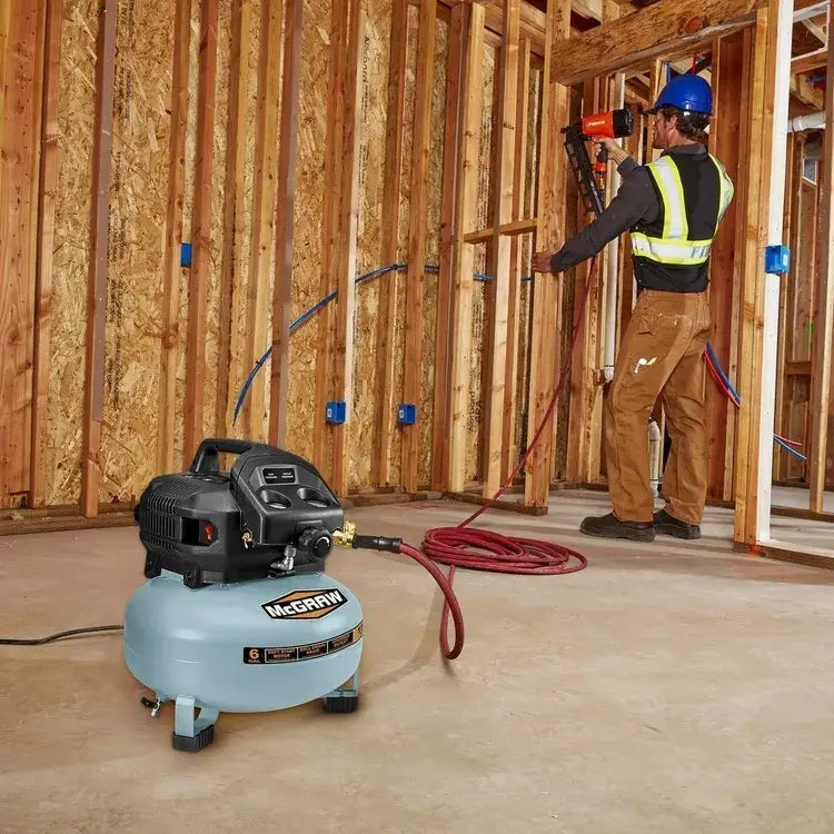 Compresor De Aire Panqueque McGraw De 6 Gal 150 PSI Oil Free