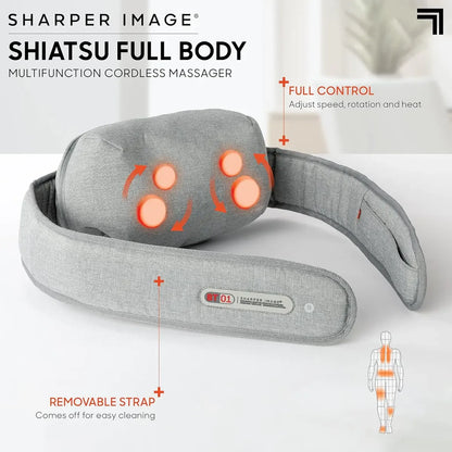 Masajeador Shiatsu Inalámbrico Full Body - Sharper Image