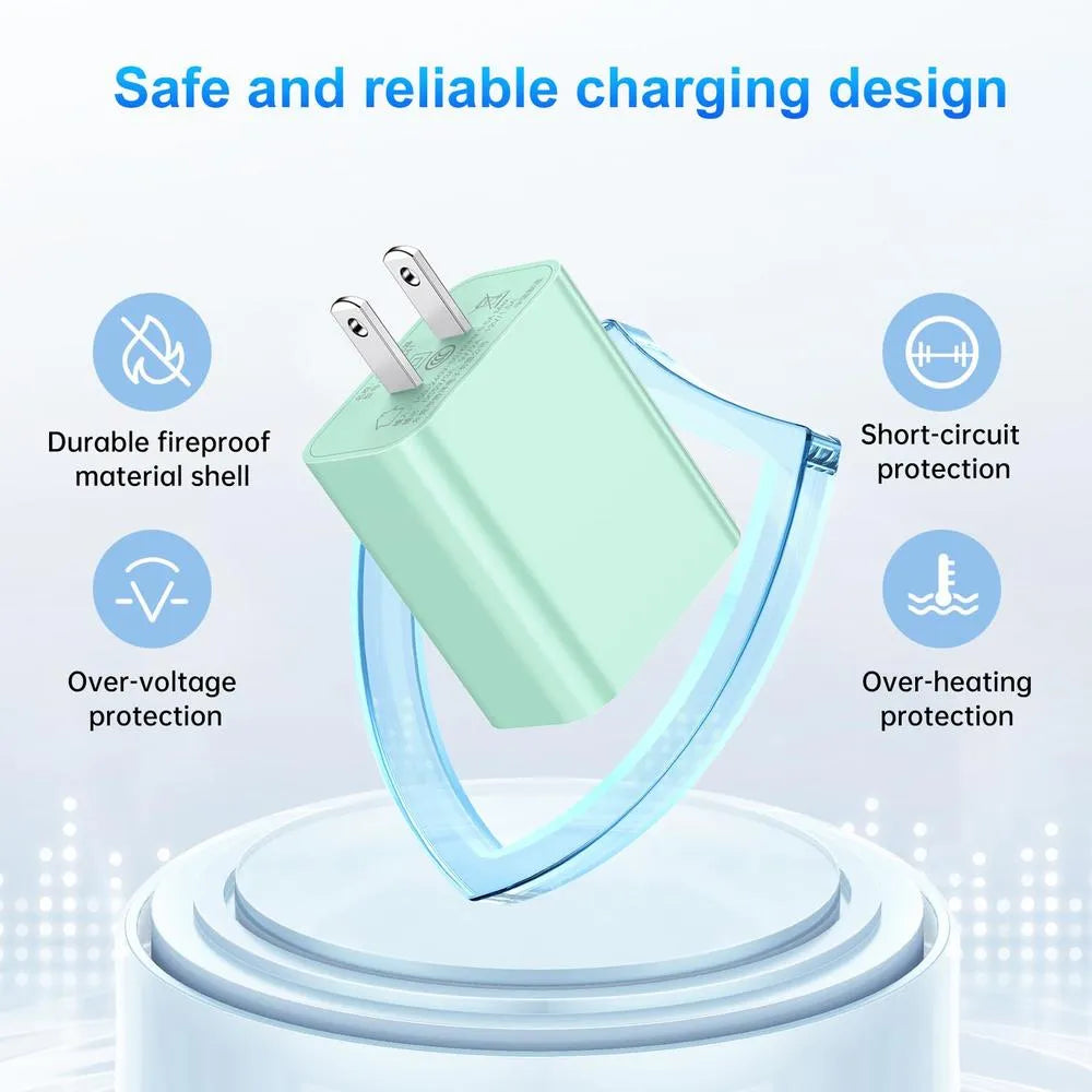 Cargador Rápido iPhone USB-C a Lightning 20W 1.8M MFi - Dayaoncy