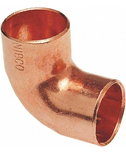Codo De Cobre 90° Wrot 1/2 Pulg. x 1/2 Pulg. Pack 50 Pzas