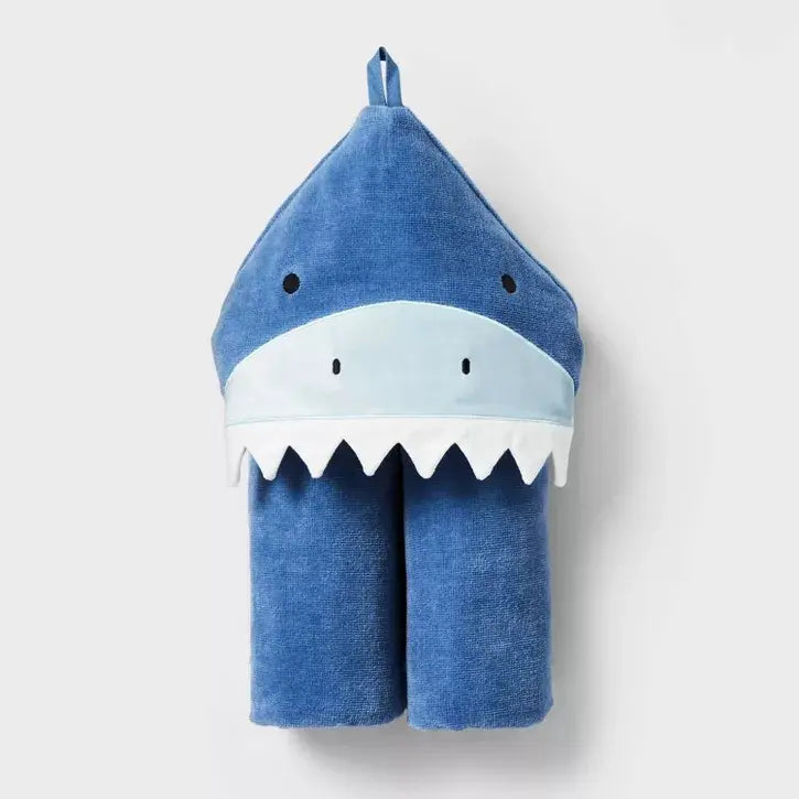 Toalla Con Capucha Tiburón Infantil Algodón - Pillowfort