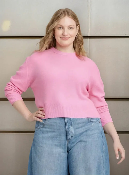 Suéter De Punto Acogedor Para Mujer Con Cuello Redondo - Universal Thread