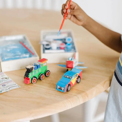 Kit 3 Pack Melissa & Doug DYO Carro Avión Tren Madera
