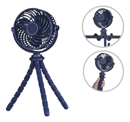 Ventilador Portátil Recargable Con Clip Flexible USB-C