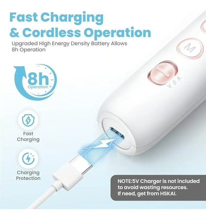 Lima Eléctrica De Uñas Inalámbrica 10 En 1 LED - HSKAI