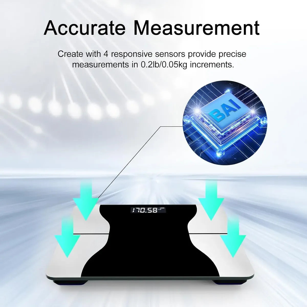 Báscula Inteligente Bluetooth IMC Grasa Corporal Tocnoda