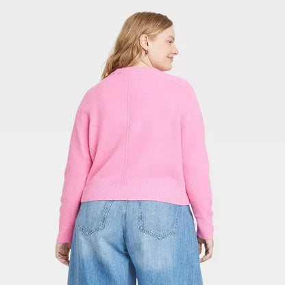 Suéter De Punto Acogedor Para Mujer Con Cuello Redondo - Universal Thread