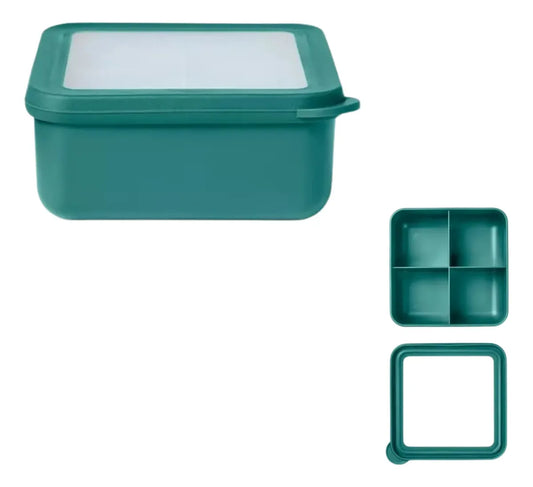 Recipiente Contenedor Hermetico Para Alimentos 828ml 4 Comp