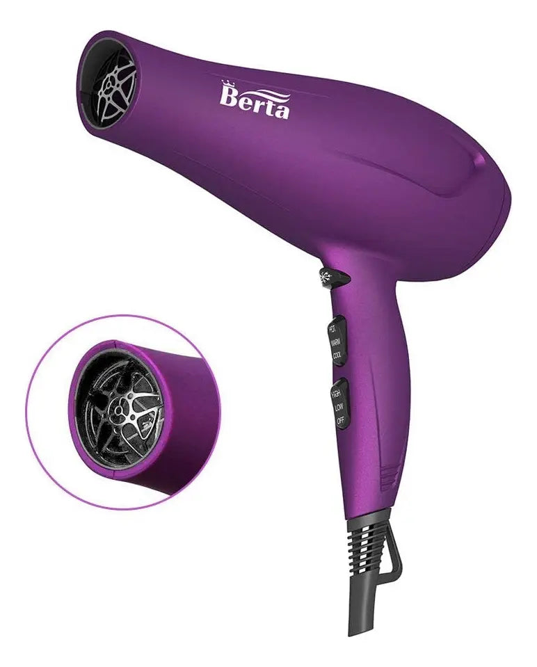 Secadora De Cabello Berta 1875w Tourmaline Ionic Ceramic