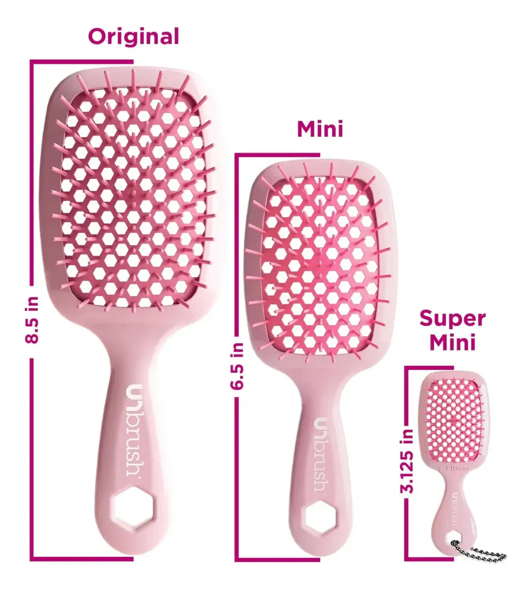 Cepillo Desenredante Unbrush Mini Neon - FH Heat