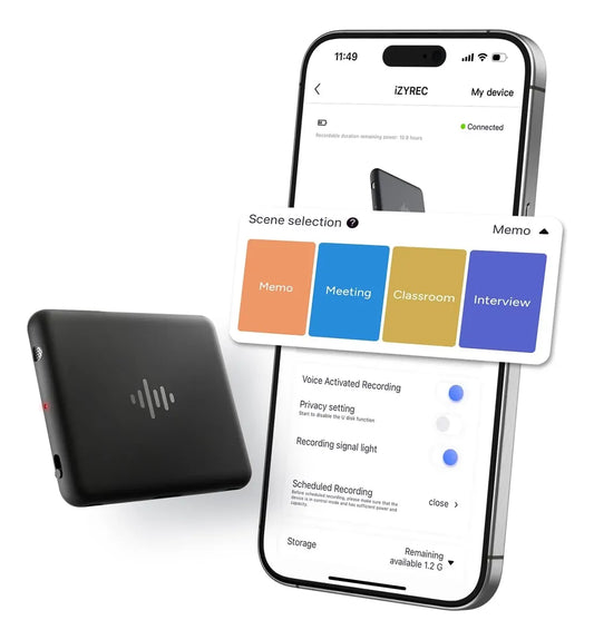 Grabadora Voz 64gb Bluetooth App Cancelación Ia - Izyrec