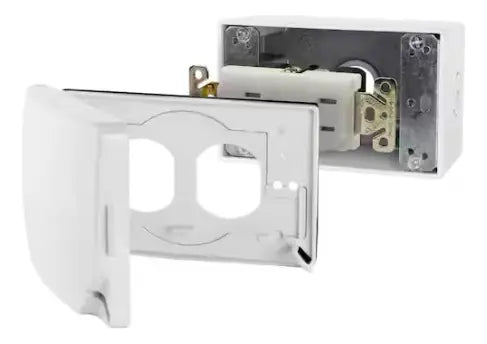 Cubierta Metálica 1-Gang 24 En 1 Blanca Exterior Weatherproof - Commercial Electric