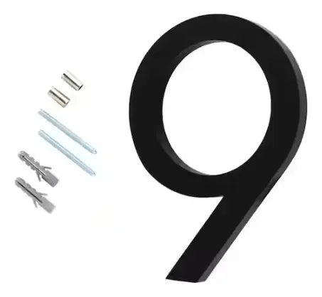 Número De Casa Moderno 10in (25cm) Negro Mate - Everbilt