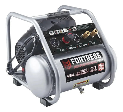 Compresor De Aire Sin Aceite De 4 Galones Y 200 PSI Fortress