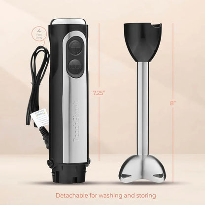 Licuadora De Mano 500w Turbo Base Desmontable Peach Street