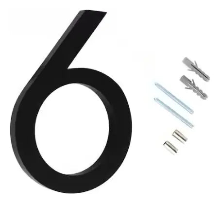 Número De Casa Moderno 10in (25cm) Negro Mate - Everbilt