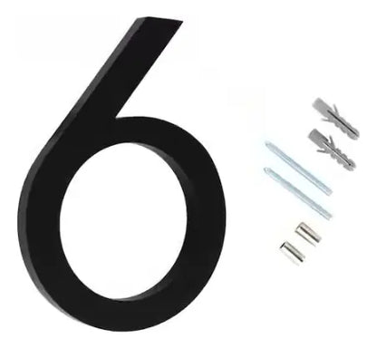 Número De Casa Moderno 10in (25cm) Negro Mate - Everbilt