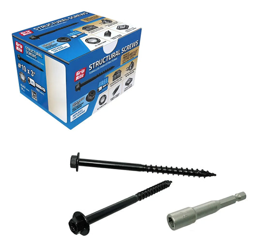 Tornillos Estructurales #10 X 3 In Caja Con 50 - Grip-rite