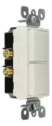 Interruptor Dual 15A 1 Polo Blanco Dos Luces - Leviton