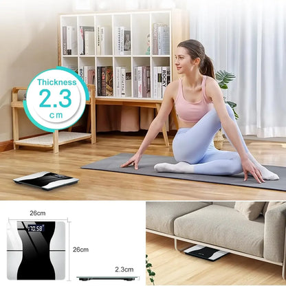 Báscula Inteligente Bluetooth IMC Grasa Corporal Tocnoda