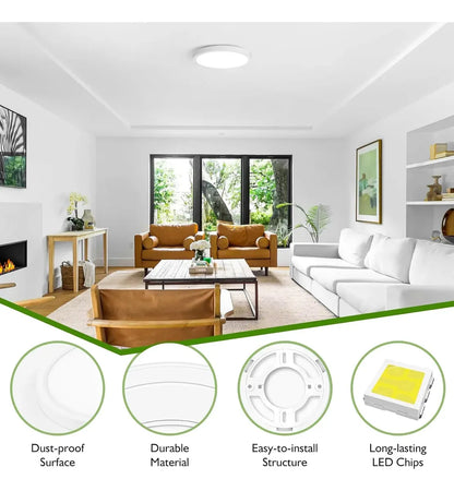 Lámpara LED Techo 7" 15W 3 Tonos Regulable 2 Pzas - Brightever