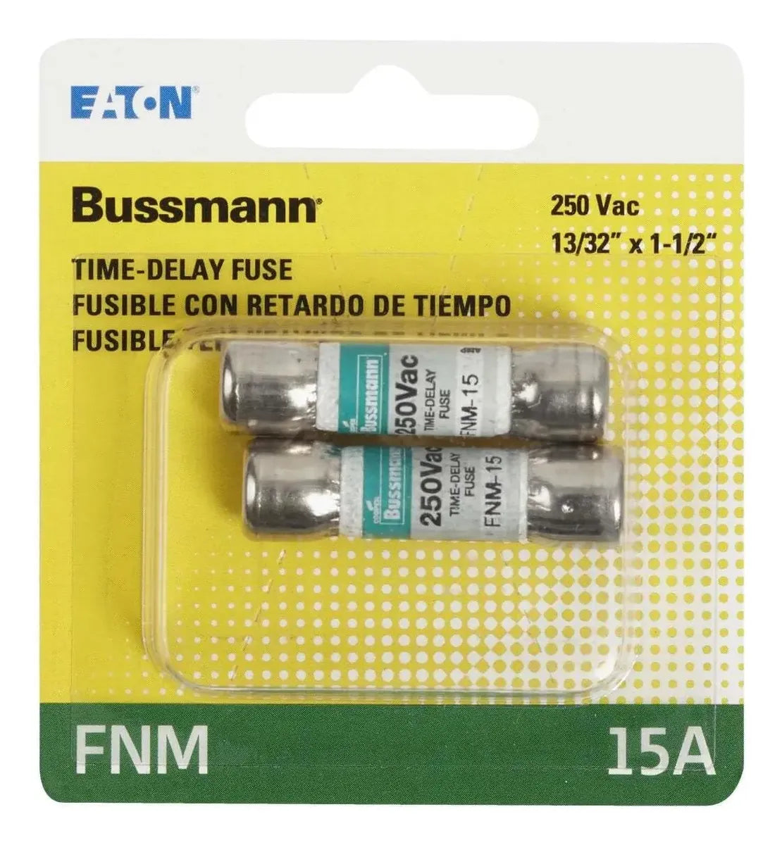 Fusible Timelock BP/FNM-15 125V 2 Piezas Cooper Bussmann