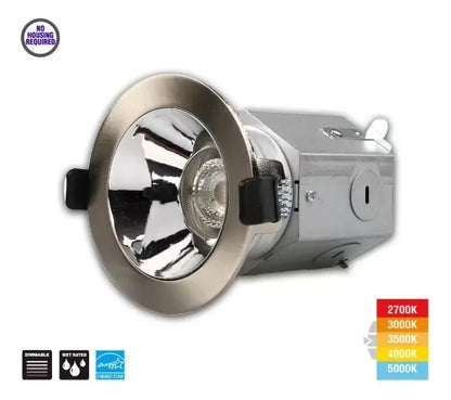 Lámpara Led Empotrable 3" Níquel 700 Lm Regulable CCT