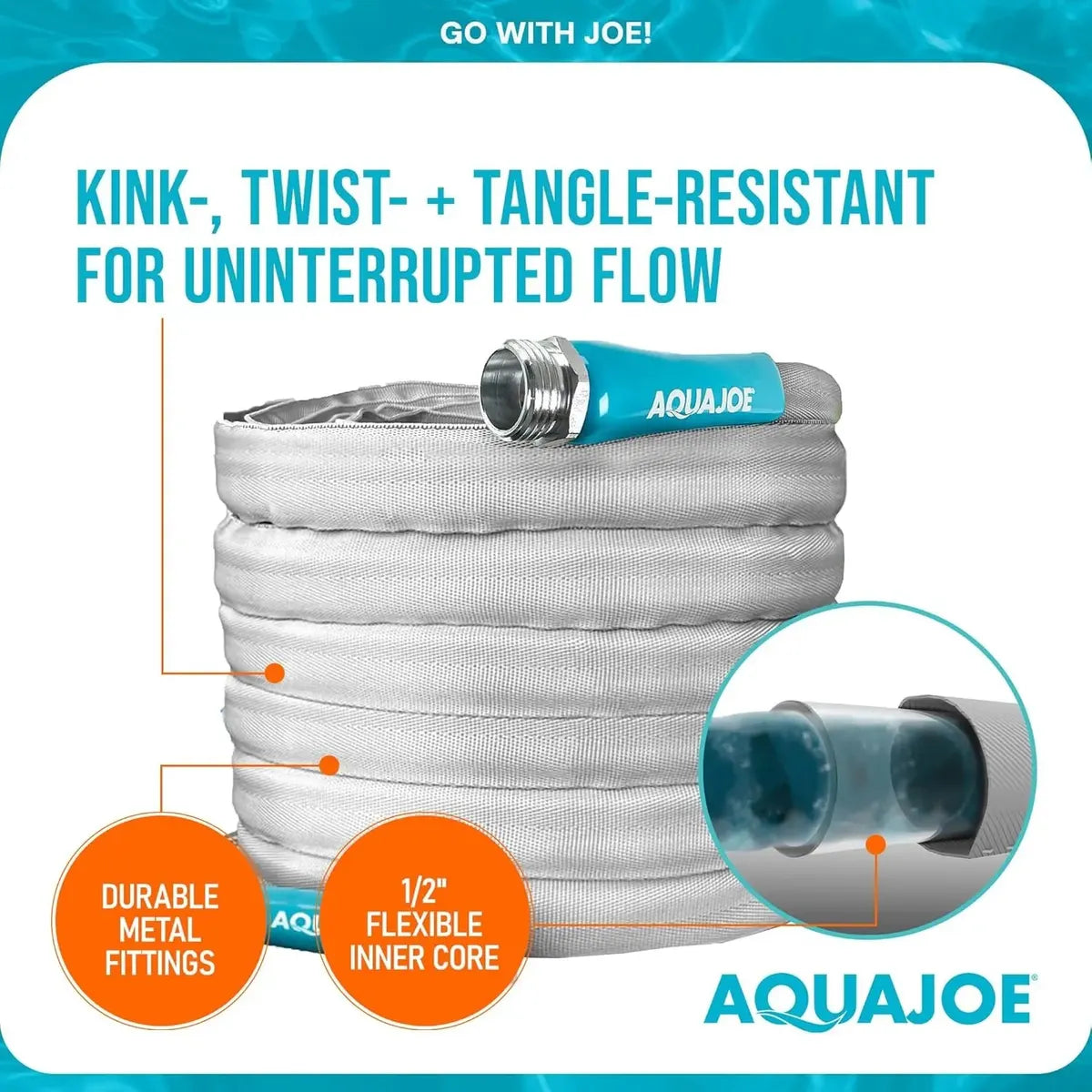 Manguera Aqua Joe Xtreme Fiberjacket 1/2" × 15 M