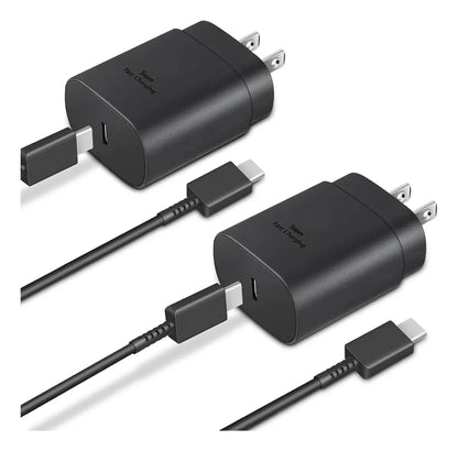 Cargador Rápido USB-C PD 25W + Cable 1.8M 2 Pack - Sybervolt