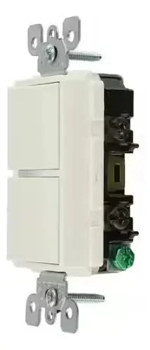 Interruptor Dual 15A 1 Polo Blanco Dos Luces - Leviton