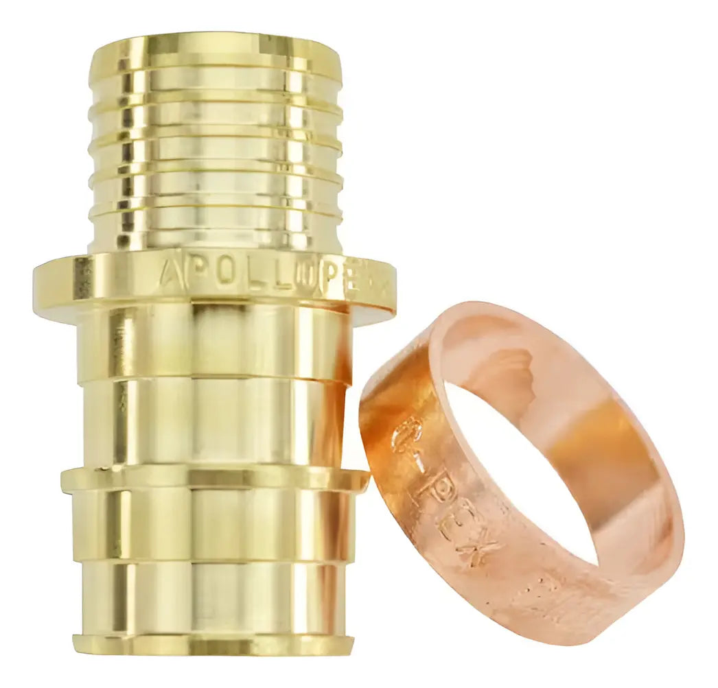 Conector Transición PEX-A a Polibutileno 3/4" Latón Apollo