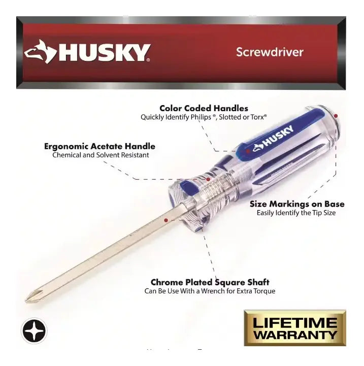 Destornillador Phillips #0 × 2.5 Cruz - Husky