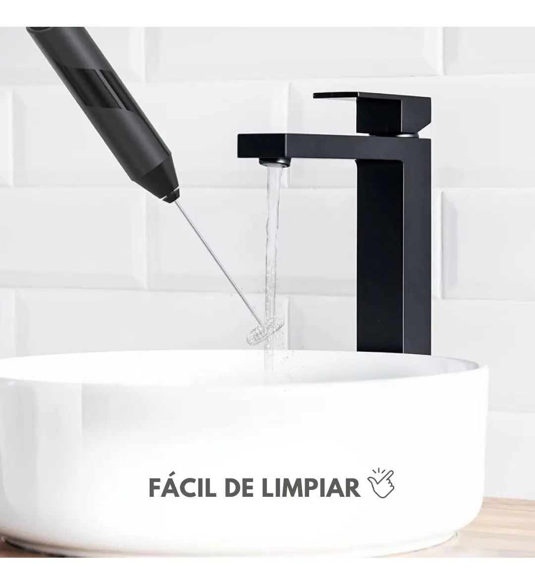 Espumador Eléctrico Ms Café Y Leche De Mano Negro Portátil