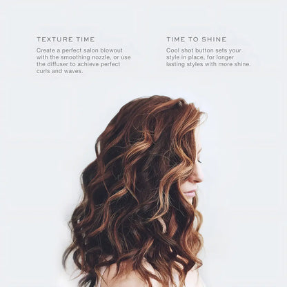 Secadora De Pelo Kristin Ess 1875w Con Difusor Color Blanco