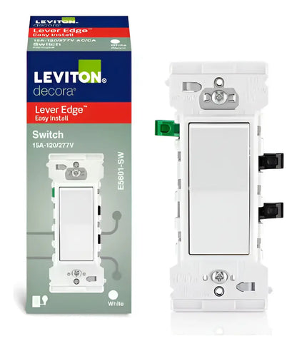 Interruptor 15A 120/277V Blanco 1 Polo - Leviton