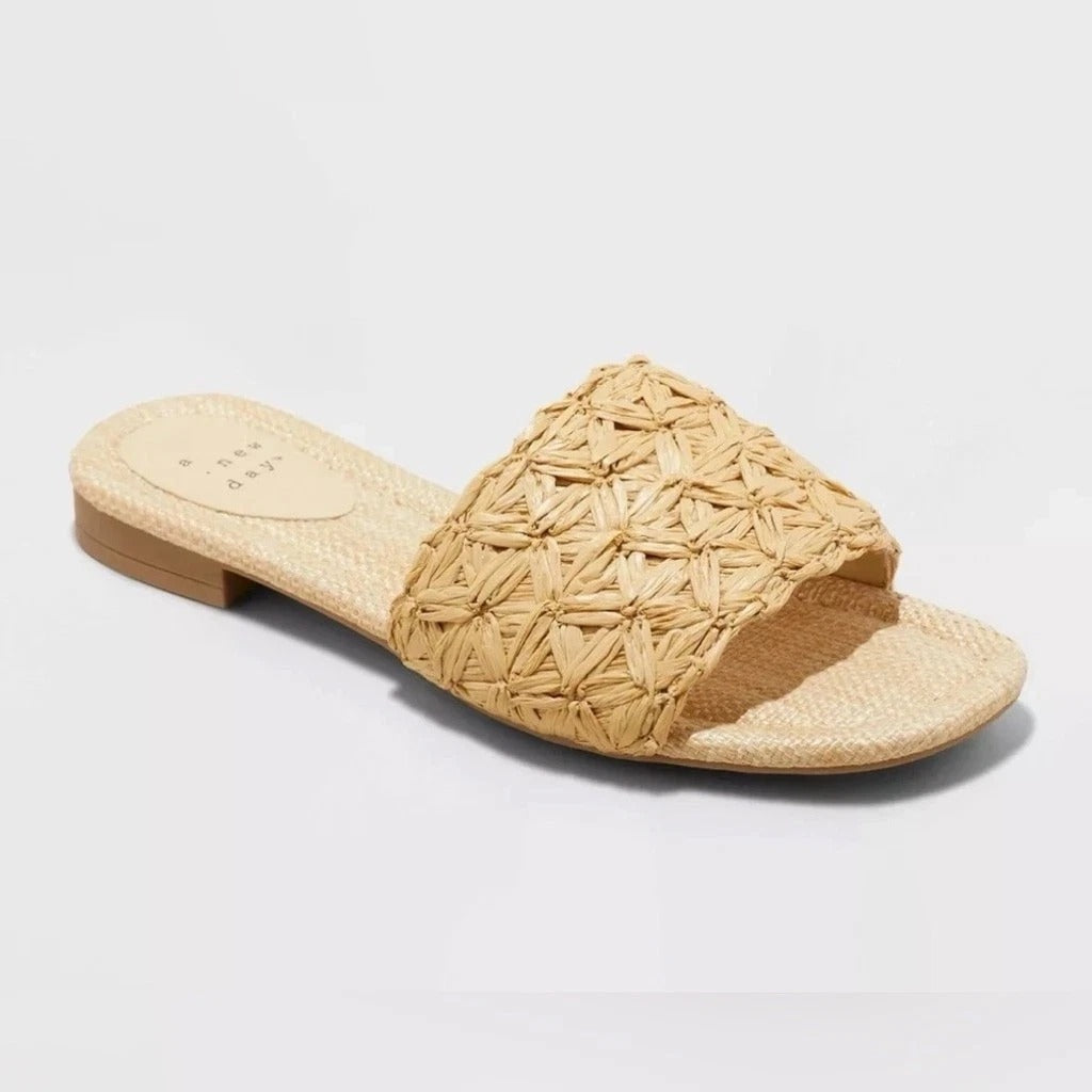 Sandalias Slide Raffia con Memory Foam Mujer – A New Day
