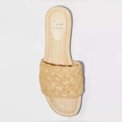 Sandalias Slide Raffia con Memory Foam Mujer – A New Day