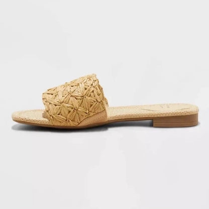 Sandalias Slide Raffia con Memory Foam Mujer – A New Day