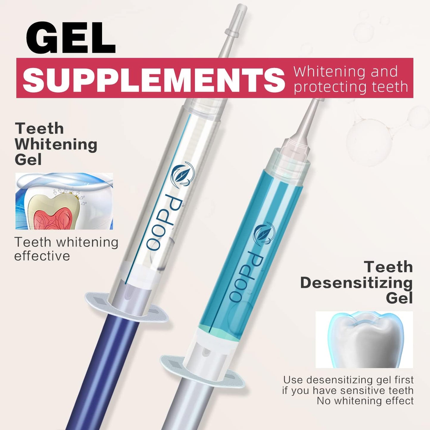 Kit Blanqueamiento Dental LED + 10 Bolígrafos de Gel - PDOO