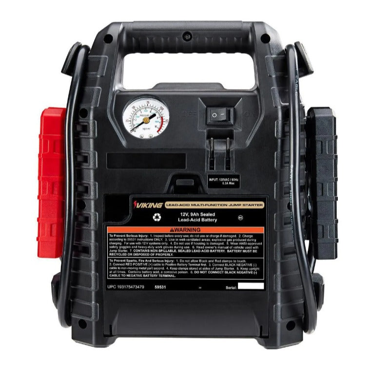 Arrancador Portátil de Batería 1000A con Compresor de Aire 150 PSI - Viking (Sin Caja)