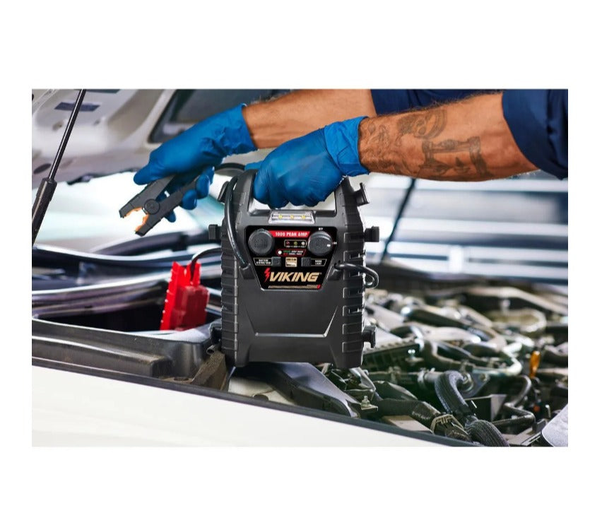 Arrancador Portátil de Batería 1000A con Compresor de Aire 150 PSI - Viking (Sin Caja)