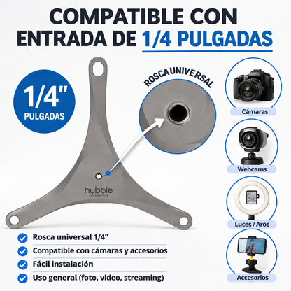 Soporte Flexible Tipo Araña Para Cámara 1/4 Universal - Hubble