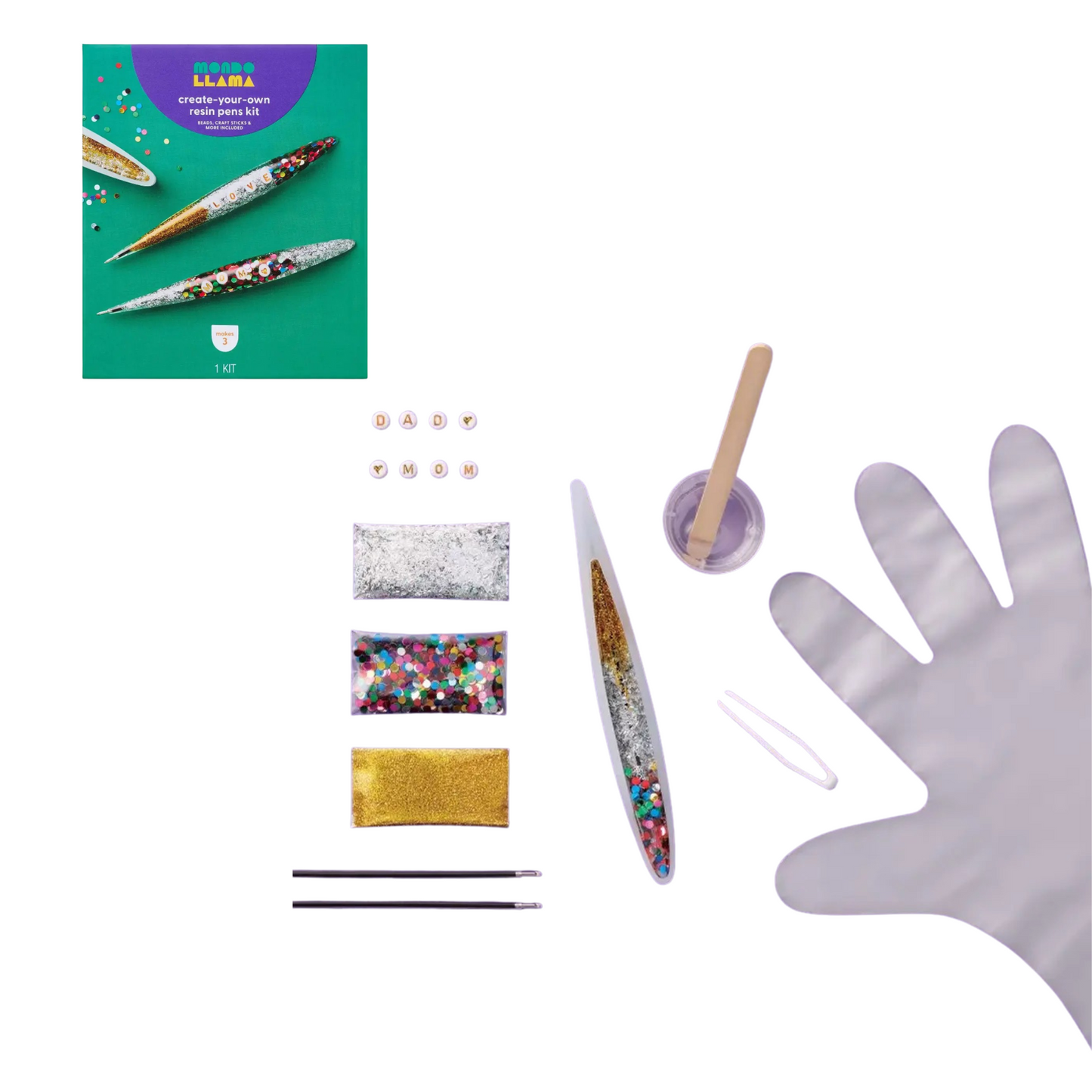 Kit DIY Plumas de Resina 3 Piezas – Manualidades Creativas